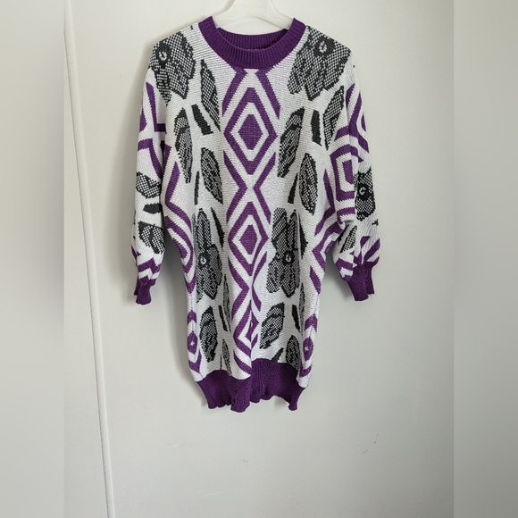 80's Vintage Wool Women's Sweater Dress Size Small SNAP INTERNATIONALE - Picture 1 of 7